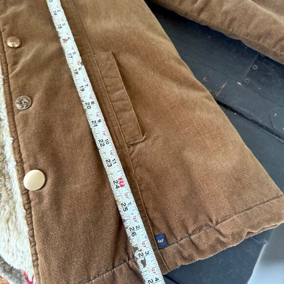 VTG Abercrombie & Fitch Women's Corduroy Jacket Brown Size Small Y2K Sherpa - Picture 11 of 12